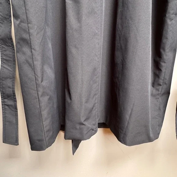 NWOT H&M Double Breasted Plus Size Trench Coat XXL Belt Unisex Utility Black - Picture 6 of 11